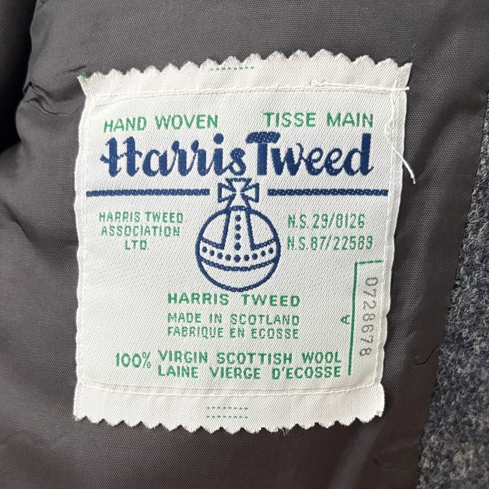 Harris Tweed Classic Grey Tweed Men's Blazer, Size 42R - Picture 4 of 9